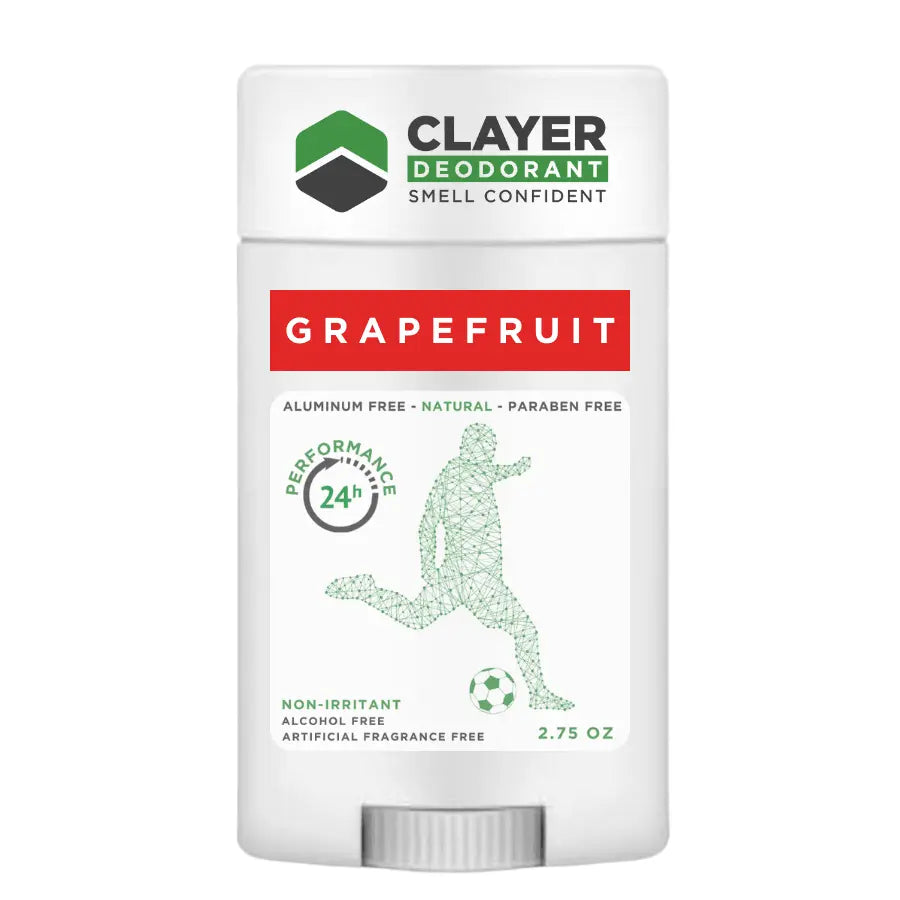 Clayer Natural Deodorant - Soccer Players - 2.75 OZ - Pack of 3 - CLAYER