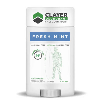 Clayer 天然除臭剂 - 冲浪者 - 2.75 OZ - CLAYER
