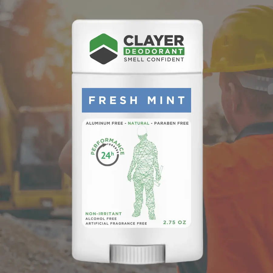 Clayer Natürliches Deodorant – Arbeiter – 2.75 OZ – CLAYER