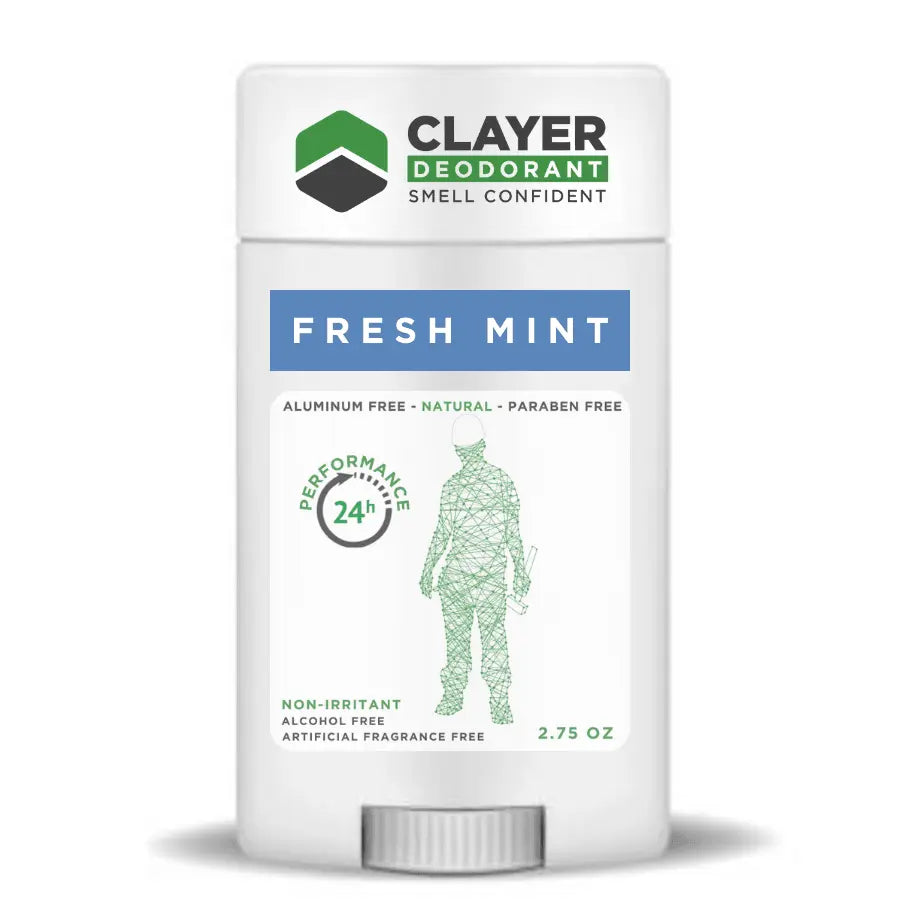 Clayer Natürliches Deodorant – Arbeiter – 2.75 OZ – 3er-Pack – CLAYER