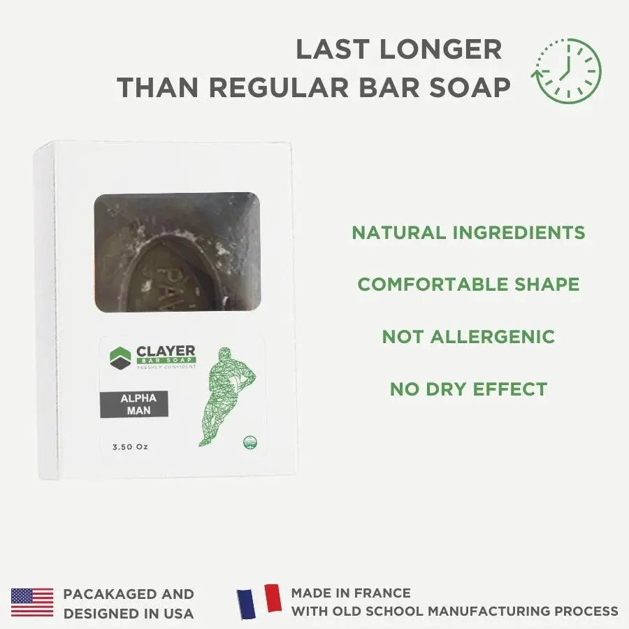 Clayer – Rugby Natural Bar Soap – 3.5 oz – CLAYER