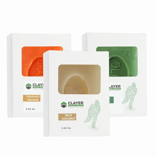 Clayer - 滑板手 - 天然肥皂 - 3.5 盎司 - 3 件装 - CLAYER