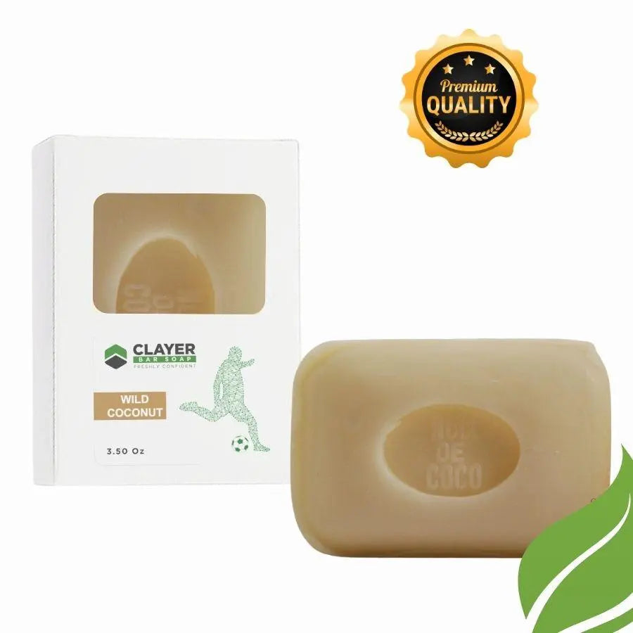 Clayer – Soccer Natural Bar Soap – 3.5 oz – CLAYER