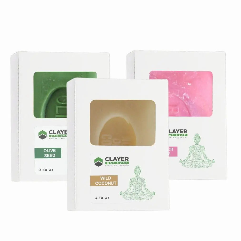 Clayer – Yoga – Natürliche Seife – 3.5 oz – 3er-Pack – CLAYER