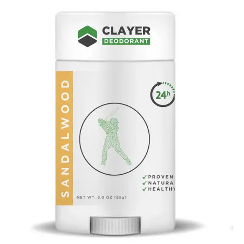 Natural Deodorant - Baseball Players - 2.75 OZ - Aluminum Free CLAYER- green clay - healing clay - bentonite clay