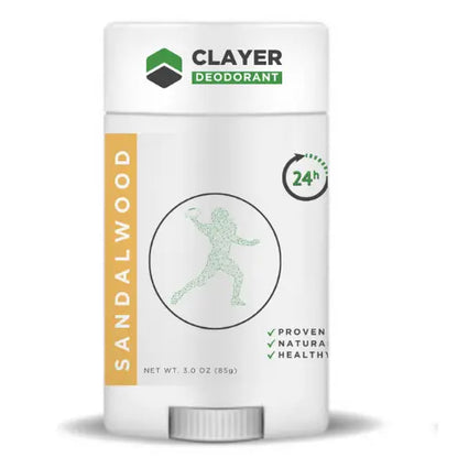 Natural Deodorant - Football Players - 3.35 OZ - NEW FORMULA - CLAYER