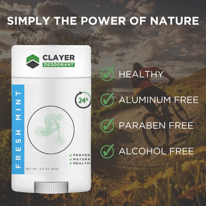 Natural Deodorant - Bike Riders 3.35 OZ - NEW FORMULA - CLAYER