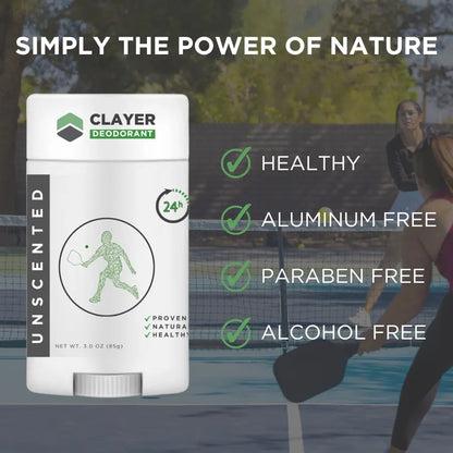 Best Natural Deodorant - PickleBall - 3.35 OZ - NEW FORMULA - CLAYER