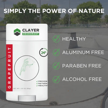 Natural Deodorant - Scooter Riders - 3.35 OZ - NEW FORMULA - CLAYER