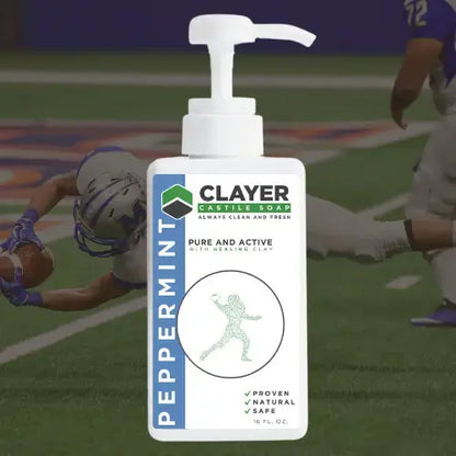 Organic Castile Soap - Football Players - 16 fl oz. - CLAYER