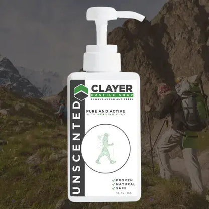 Organic Castile Soap - Adventurers/Outdoorsy - 16 fl oz. - CLAYER