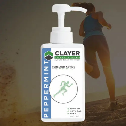 Organic Soap castile - Active / Parkour / gym - 16 fl oz. - CLAYER