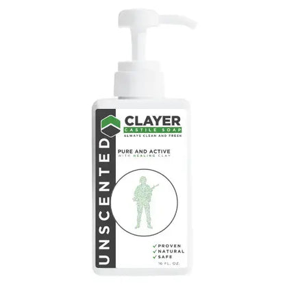 Organic Castile Soap - Military - 16 fl oz. - CLAYER