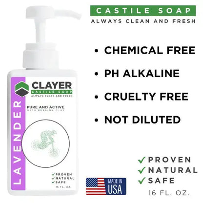 Organic Castile Soap - Bikers - 16 fl oz. - CLAYER