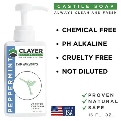 Organic Castile Soap - Figure Ice Skating - 16 fl oz. - CLAYER