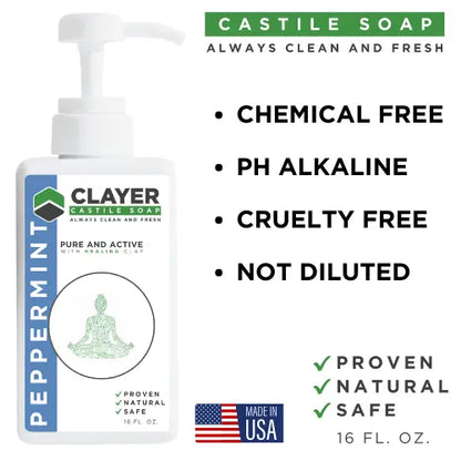 Organic Castile Soap - Yoga - 16 fl oz. - CLAYER