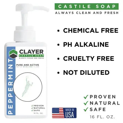 Organic Castile Soap - Basketball Players - 16 fl oz. - CLAYER