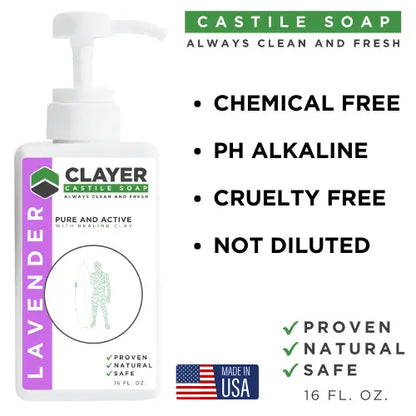 Organic Castile Soap - Surfers - 16 fl oz. - CLAYER