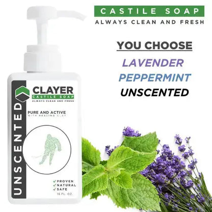 Organic Best Castile Soap - Hockey Players - 16 fl oz. - CLAYER
