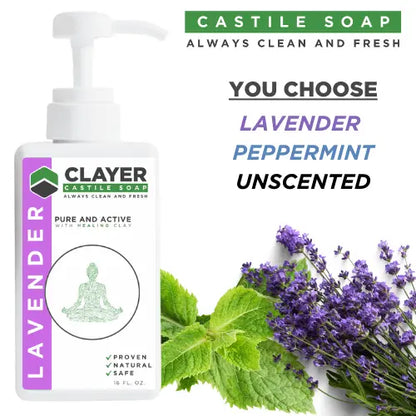 Organic Castile Soap - Yoga - 16 fl oz. - CLAYER
