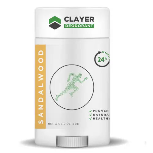 Natural Deodorant - Active Lifestyle - 2.75 OZ - Aluminum Free CLAYER- green clay - healing clay - bentonite clay