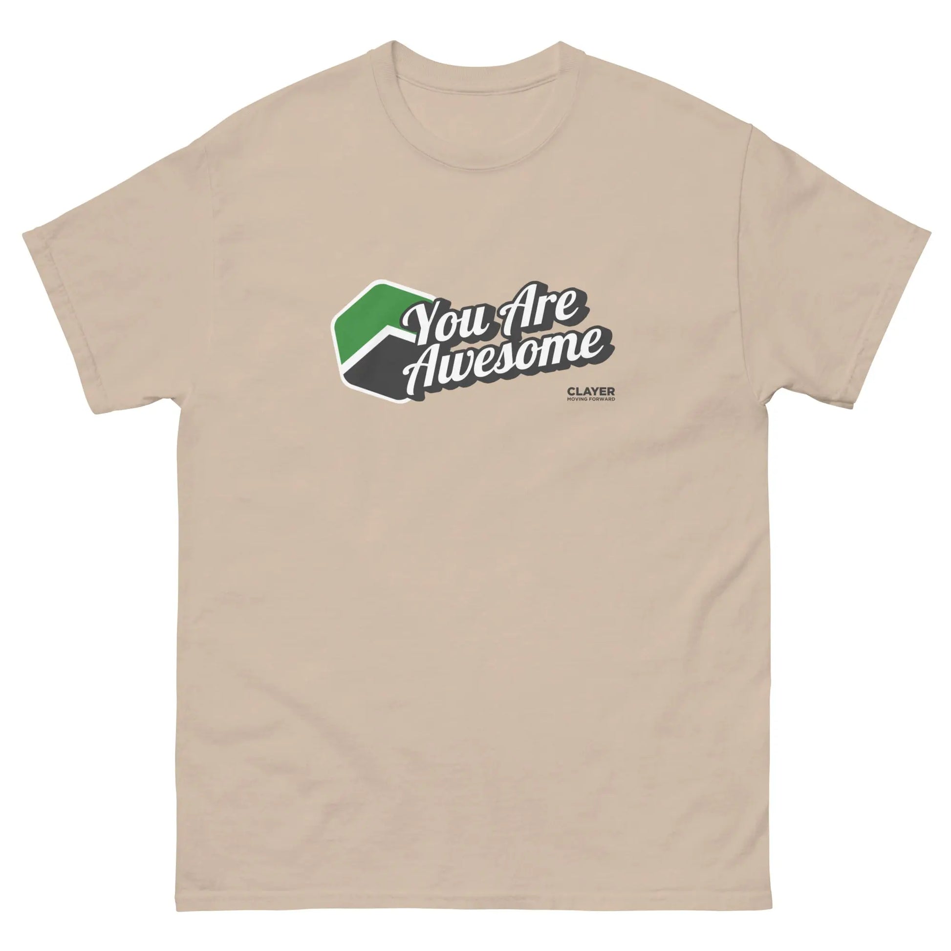 You are Awesome - 100% Cotton - Unisex classic tee CLAYER- green clay - healing clay - bentonite clay