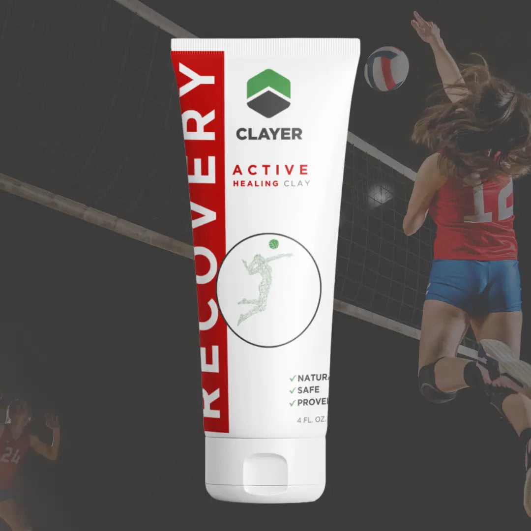 Sports Recovery - Volleyball Player Faster Recovery - 4 FL.OZ CLAYER- green clay - healing clay - bentonite clay