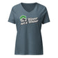 Be a Winner - Women’s relaxed v-neck t-shirt CLAYER- green clay - healing clay - bentonite clay