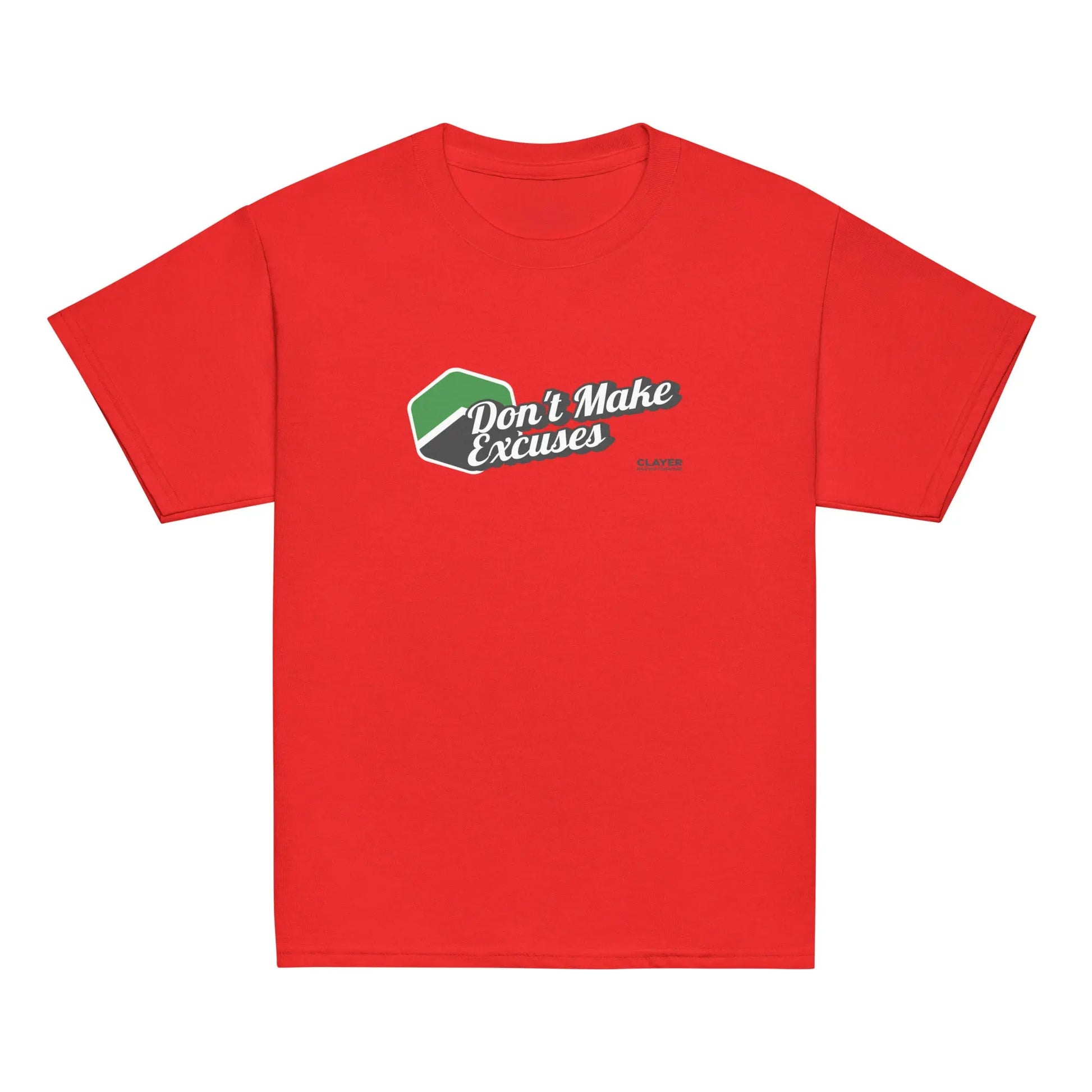 Youth classic tee - Don't make excuses - 100% Cotton CLAYER- green clay - healing clay - bentonite clay